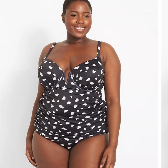 Lane Bryant NWOT Fitted Underwire Swim Tankini Top - Picture 1 of 7